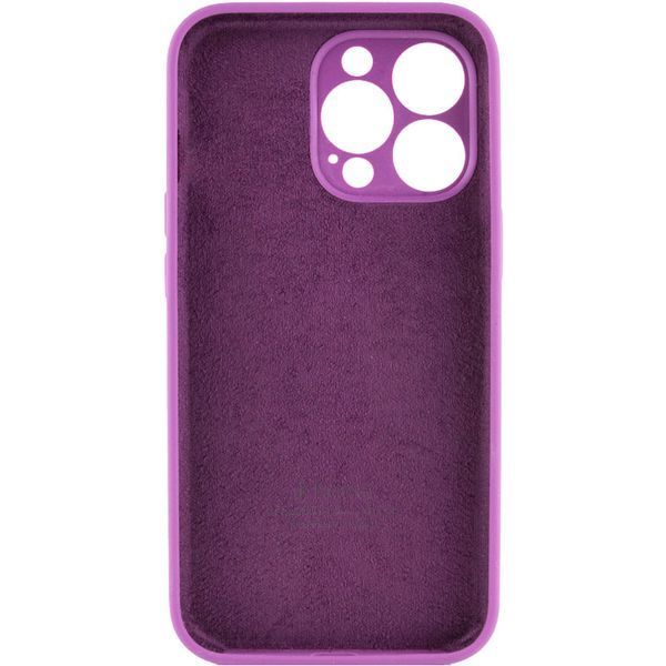 Чехол Silicone Case Full Camera Protective (AA) для Apple iPhone 14 Pro (6.1") Фиолетовый / Grape 257129 фото