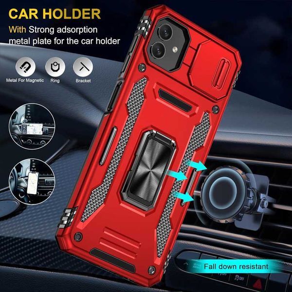 Ударостійкий чохол Camshield Army Ring для Samsung Galaxy A05 Червоний / Red 283625 фото
