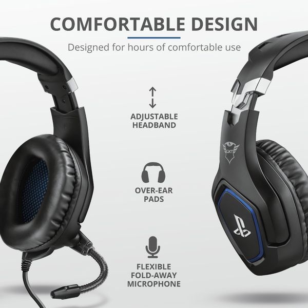 Гарнітура ігрова Trust GXT 488 Forze-G for PS4, 3.5мм, чорний 363957 фото