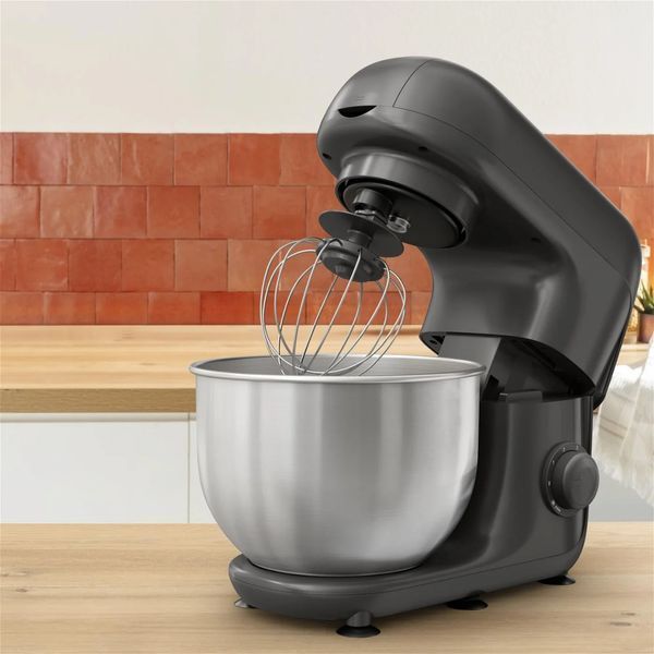 Кухонна машина Tefal Bake Essential 800Вт, чаша-метал, корпус-метал/пластик, насадок-4, чорний (QB161H38) 371977 фото