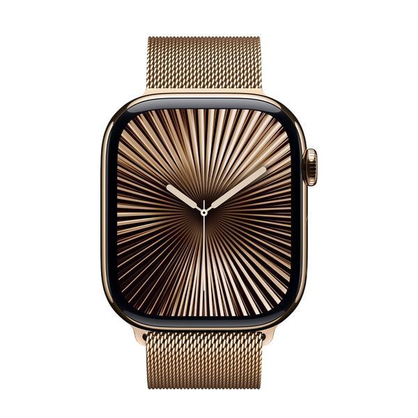 Смарт-годинник Apple Watch Series 10 GPS + LTE 42mm Gold Titanium Case With Gold Milanese Loop MX083 322191 фото