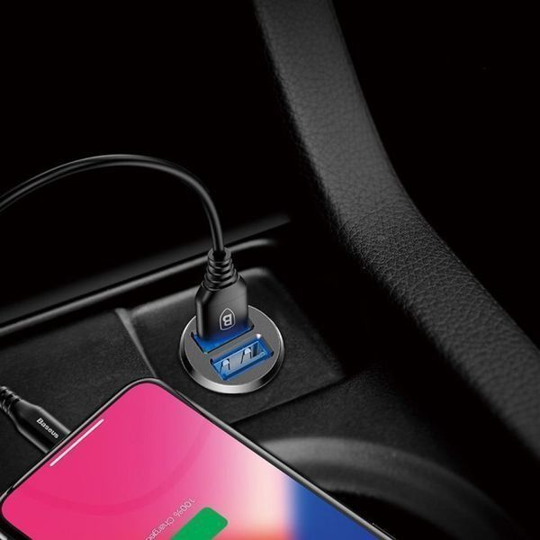 АЗП Baseus Grain Metal 3.1A/2USB (CCALL-ML02) White 268319 фото