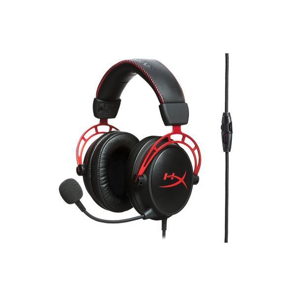 Гарнітура ігрова HyperX Cloud Alpha, mini-jack/dual 3.5мм, 1.2м/2м чорно-червоний (4P5L1AM) 366930 фото