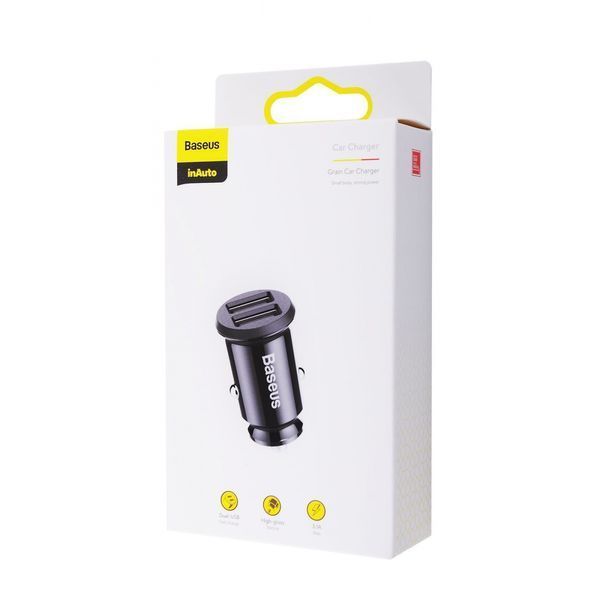 АЗП Baseus Grain Metal 3.1A/2USB (CCALL-ML02) White 268319 фото