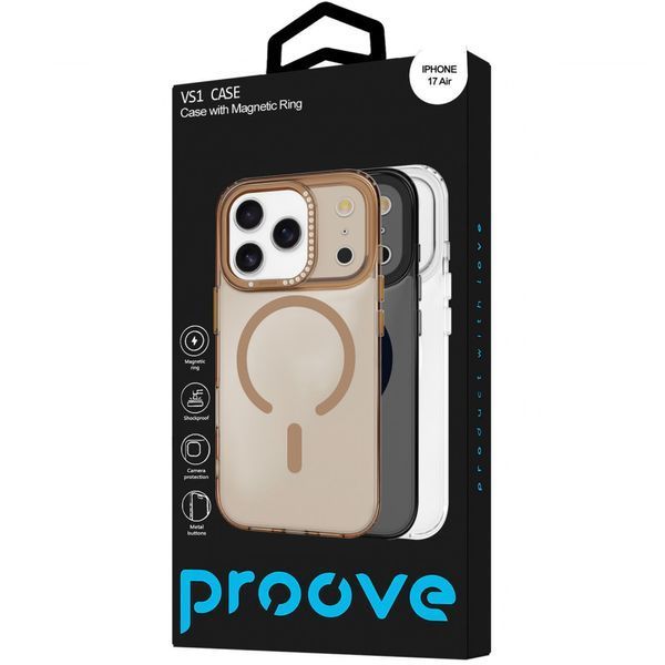 Чохол Proove VS1 Case with Magnetic Ring iPhone 17 Air gold (PCVSIP17AR30) 404047 фото