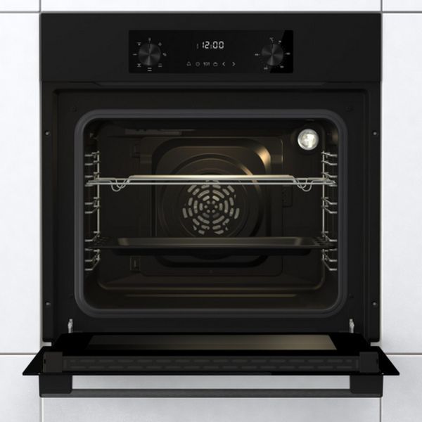 Духова шафа Gorenje електрична, 61л, A+, дисплей, конвекція, чорний (BO6635E01B) 384518 фото