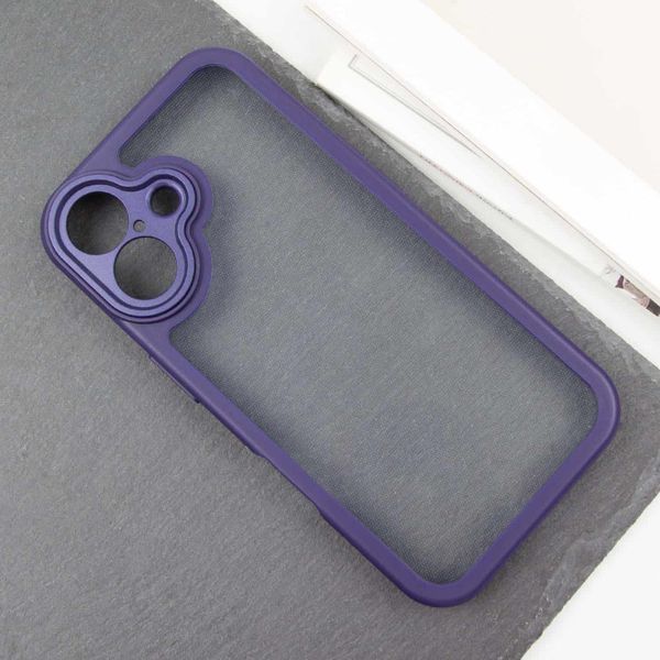 TPU чохол Transparent + Colour 1,5mm для Apple iPhone 16 (6.1") Purple 346579 фото