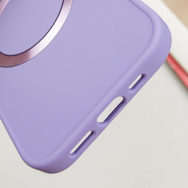 TPU чохол Bonbon Metal Style with MagSafe для Apple iPhone 16 (6.1") Бузковий / Dasheen 322899 фото