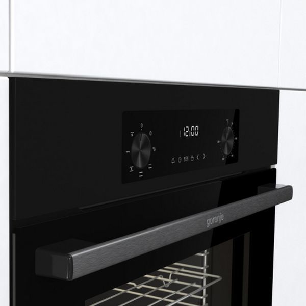 Духова шафа Gorenje електрична, 61л, A+, дисплей, конвекція, чорний (BO6635E01B) 384518 фото