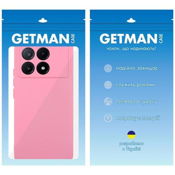 Чохол TPU GETMAN Liquid Silk Full Camera для Xiaomi Poco X6 Pro Рожевий / Pink 397130 фото