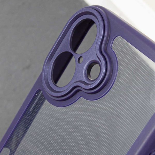 TPU чохол Transparent + Colour 1,5mm для Apple iPhone 16 (6.1") Purple 346579 фото