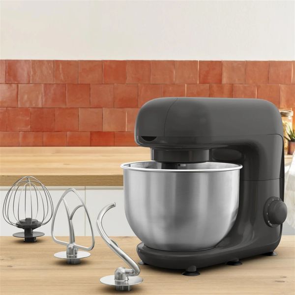 Кухонна машина Tefal Bake Essential 800Вт, чаша-метал, корпус-метал/пластик, насадок-4, чорний (QB161H38) 371977 фото