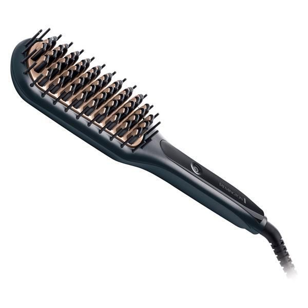 Щітка-випрямляч Remington Straight Brush, 62Вт, темп.режимів-3, 150-230С, іонізація, кераміка, сірий (CB7400) 367971 фото