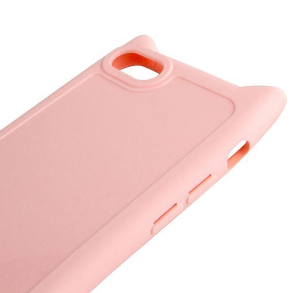 Чохол TPU GETMAN Cat with straps для Apple iPhone 16e (6.1") Pink 359094 фото