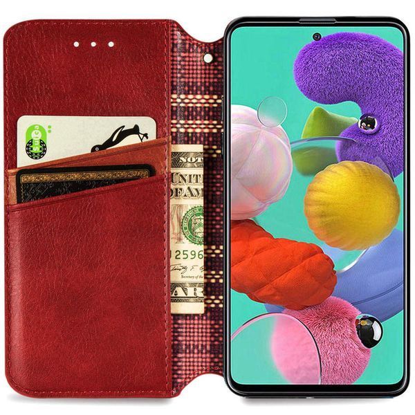 Шкіряний чохол книжка GETMAN Cubic (PU) для Xiaomi Redmi 9A Червоний 207833 фото