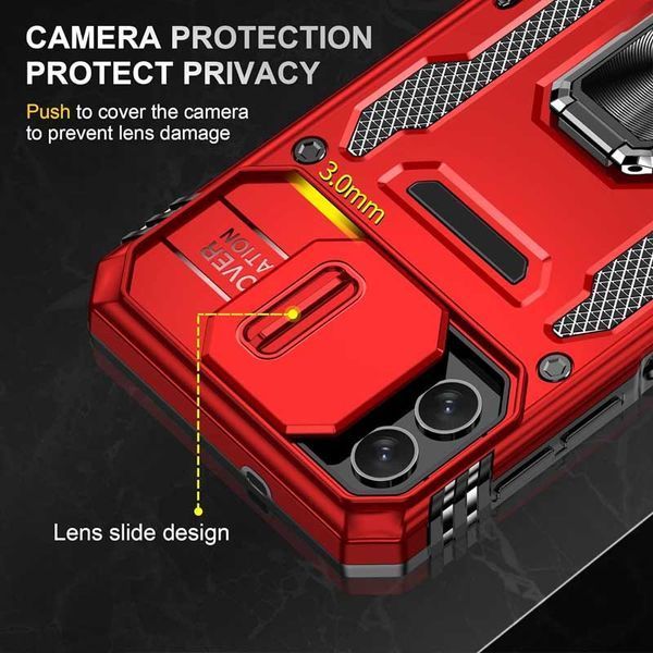 Ударостійкий чохол Camshield Army Ring для Samsung Galaxy A05 Червоний / Red 283625 фото