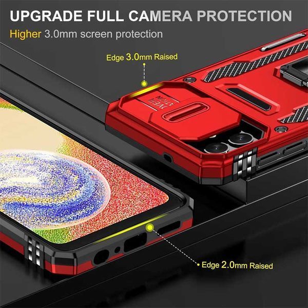 Ударостійкий чохол Camshield Army Ring для Samsung Galaxy A05 Червоний / Red 283625 фото