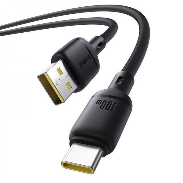 Кабель Baseus Silky Series Fast Charging Type-C 100W (1m) (P10377703113-000) black 359716 фото