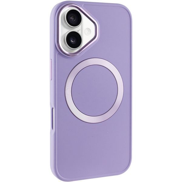 TPU чохол Bonbon Metal Style with MagSafe для Apple iPhone 16 (6.1") Бузковий / Dasheen 322899 фото