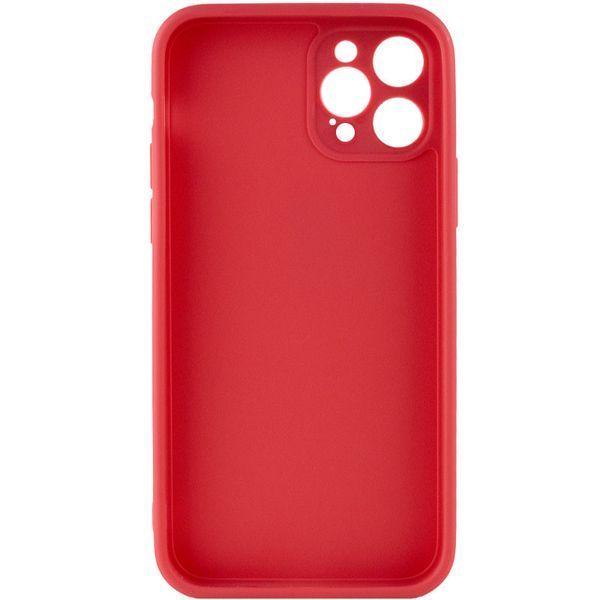 Силіконовий чохол Candy Full Camera для Apple iPhone 12 Pro (6.1") Червоний / Camellia 205949 фото