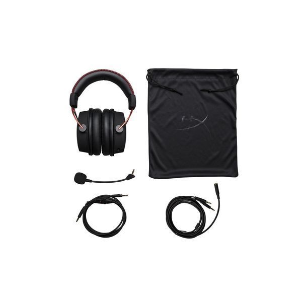 Гарнітура ігрова HyperX Cloud Alpha, mini-jack/dual 3.5мм, 1.2м/2м чорно-червоний (4P5L1AM) 366930 фото
