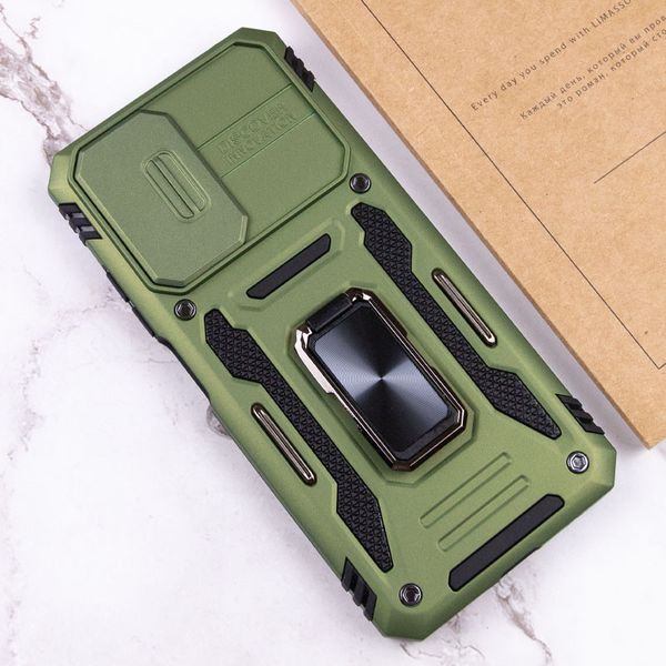 Ударостійкий чохол Camshield Army Ring для Xiaomi Redmi Note 11 (Global) / Note 11S / Note 12S Оливковий / Army Green 256156 фото