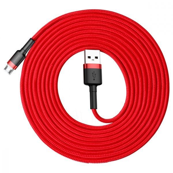 Кабель Baseus Cafule USB кабель USB For Micro 2A 3М (CAMKLF-HG1) Black/Grey 252373 фото