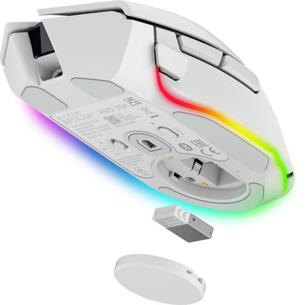 Миша Razer Basilisk V3 Pro 35K, RGB, USB-A/WL/BT, білий (RZ01-05240200-R3G1) 373987 фото