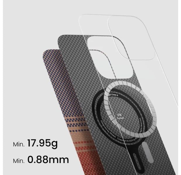 Чохол-накладка iPhone 16 Pro Max Pitaka Tactile Woven Case (KI1601SUM) Sunset 327814 фото