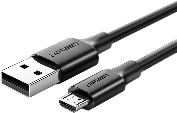 Кабель UGREEN US289 USB 2.0 To Micro Cable Nickel Plating 2A 1m Black (60136) 278881 фото
