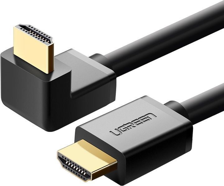 Кабель UGREEN HD103 HDMI Cable Right Angle 90 Degree 1m (10172) Black 314354 фото