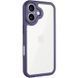 TPU чохол Transparent + Colour 1,5mm для Apple iPhone 16 (6.1") Purple 346579 фото 1