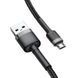 Кабель Baseus Cafule USB кабель USB For Micro 2A 3М (CAMKLF-HG1) Black/Grey 252373 фото 8