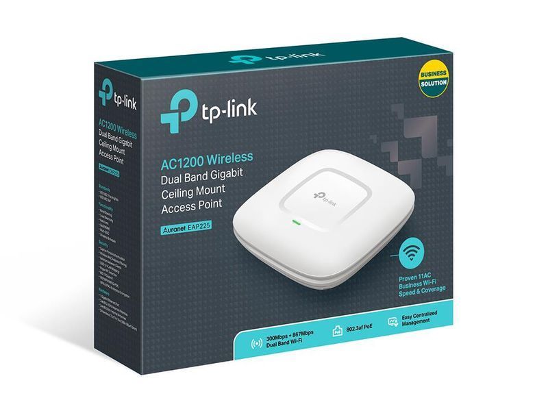 Мережеве обладнання, Точка доступу 1200MBPS OMADA DUAL BAND EAP225 TP-LINK 396435 фото