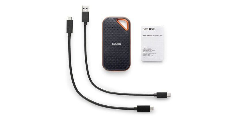 Портативний SSD SanDisk 1TB USB 3.2 Gen 2x2 Type-C E81 R2000/W2000MB/s IP55 (SDSSDE81-1T00-G25) 375495 фото