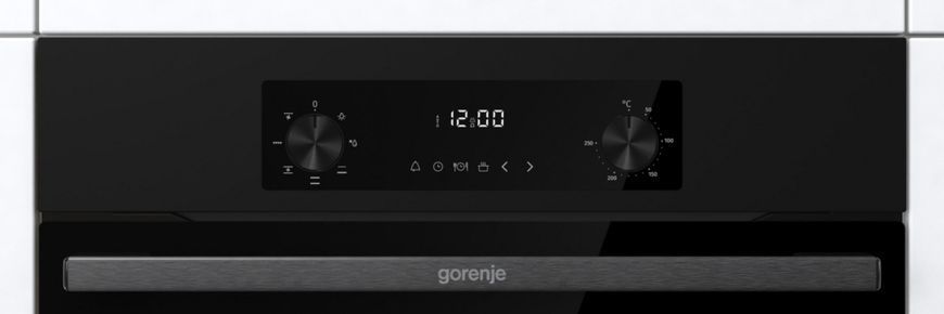 Духова шафа Gorenje електрична, 61л, A+, дисплей, конвекція, чорний (BO6635E01B) 384518 фото