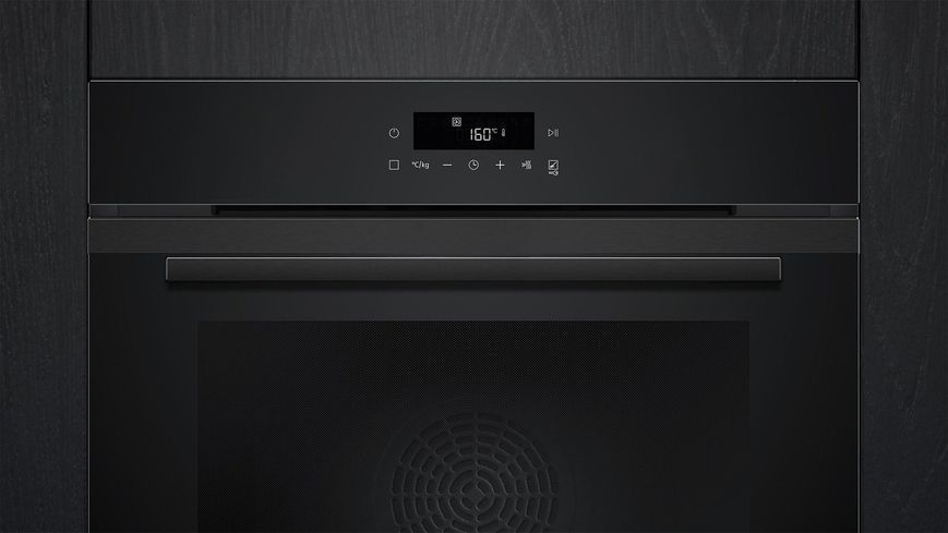 Духова шафа Siemens електрична, 71л, A+, дисплей, конвекція, піроліз, чорний (HB272GEB3) 363206 фото