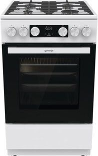 Плита Gorenje газова, 67л, 50x60см, дисплей, IconLed, чавун, білий (GGI5C21WF-B) 375627 фото
