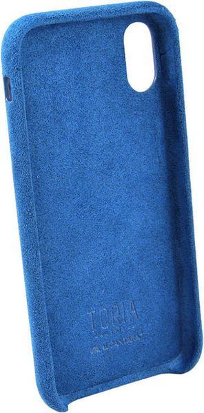Чохол-накладка iPhone XS Max Alcantara Hard case Blue 128950 фото