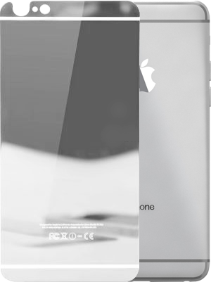 Захисне скло iPhone 6/6s mirror steel (2в1) 64758 фото