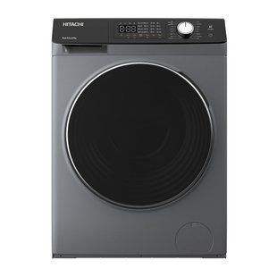 Прально-сушильна машина Hitachi фронтальна, 8(5)кг, 1400, A, 60см, дисплей, пара, інвертор, cріблястий 398303 фото