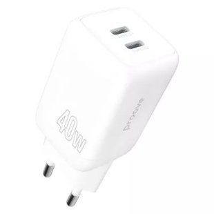 Зарядний Пристрій Proove Silicone Power 40W (Type-C + Type-C) (WCSP4020002) White 287135 фото