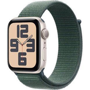 Смарт-годинник Apple Watch SE 2024 GPS 44mm Starlight Aluminium Case With Lake Green Sport Loop MXEW3 330605 фото