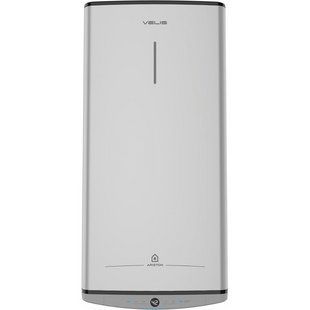 Водонагрівач електр. Ariston плаский слім VELIS TECH 50 EU, 50л, 2*1,5кВт, ун. монтаж, електр. кер-ння, B, Італія, Сірий 364853 фото