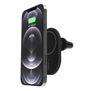 Автомобільний тримач Belkin MagSafe Car Magnetic Charging Vent Mount Black (WIC004BTBK) 235058 фото