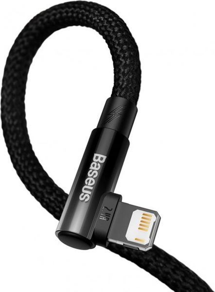 Кабель Baseus MVP 2 Elbow-shaped Fast Charging Data USB кабель USB To IP 2.4A 1m (CAVP000001) Black 260577 фото