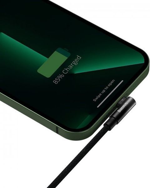 Кабель Baseus MVP 2 Elbow-shaped Fast Charging Data USB кабель USB To IP 2.4A 1m (CAVP000001) Black 260577 фото