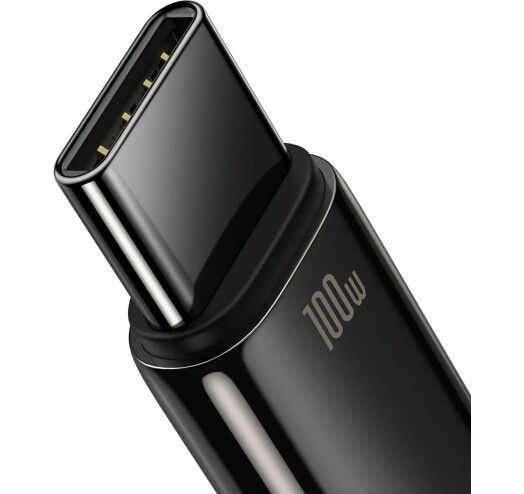 Кабель Baseus Tungsten Gold Fast Charging Data Type-C 100W (1m) (CAWJ000001) Black 271366 фото