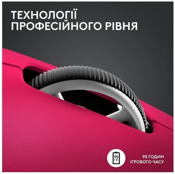 Миша LOGITECH G PRO X SUPERLIGHT 2 LIGHTSPEED Gaming, Magenta (910-006797) 313995 фото