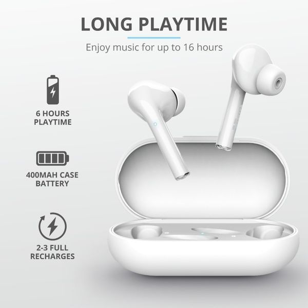 Навушники Trust Nika Touch True Wireless Mic White 361961 фото